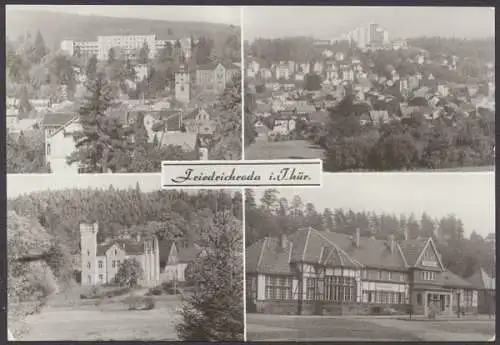 Friedrichroda i. Thür., FDGB-Heim "Walter Ulbricht" und "August Bebel", Schloß Reinhardsbrunn, Bahnhof - 404183