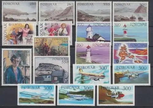 Färöer, MiNr. 112-129, Jahrgang 1985, postfrisch - 690807