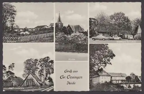 Oesingen (Groß), bei Wesendorf / Gifhorn, Gasthaus zur Linde, Bes. Georg Schmidt und andere Ortsansichten - 404253