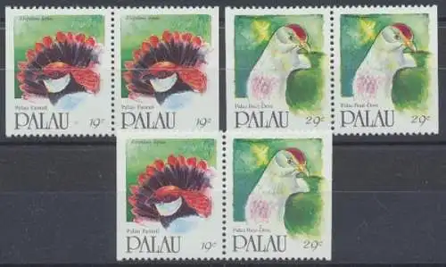 Palau, MiNr. 428+430, 3 Zd´s aus Heftchen, postfrisch - 694793