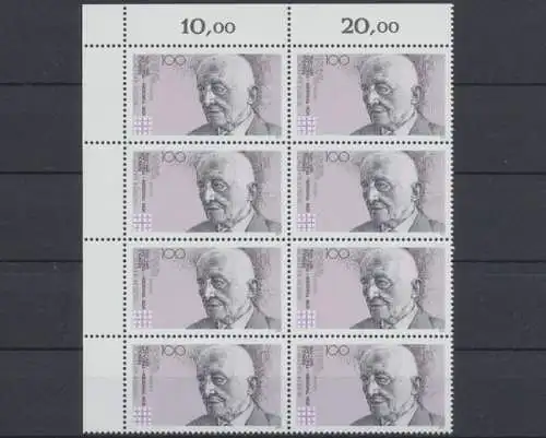 Deutschland (BRD), MiNr. 1556, 8er Block, Ecke li. oben, postfrisch - 74401