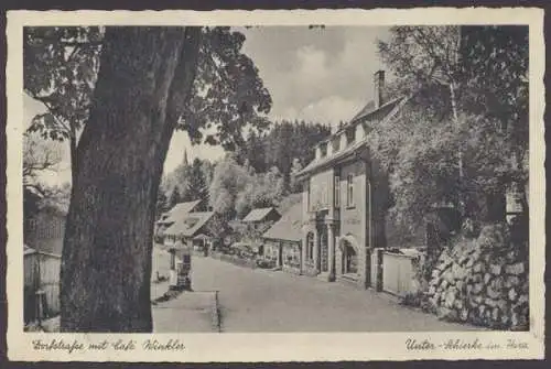 Unter-Schierke im Harz, Dorfstraße mit Cafe Winkler - 404161