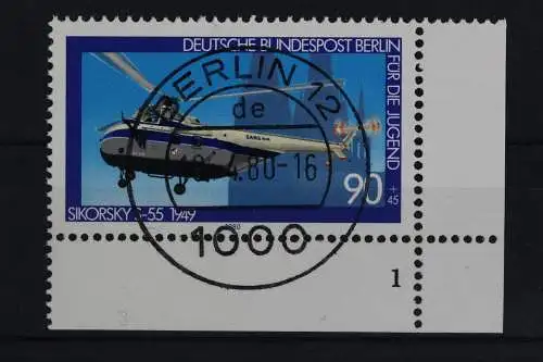 Berlin, MiNr. 620, Ecke re. unten, FN 1, gestempelt - 622459