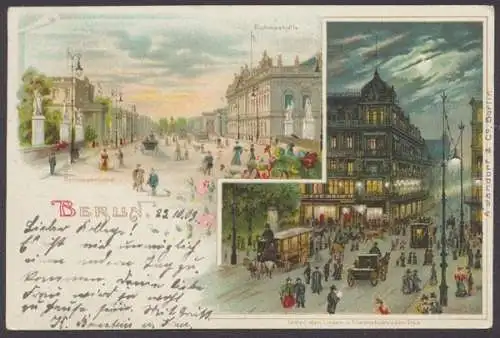 Berlin, Schlossbrücke, Ruhmeshalle, Unter den Linden- und Friedrichstrassen-Ecke - 410661