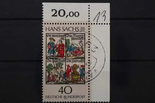 Deutschland (BRD), MiNr. 877, Ecke rechts oben, gestempelt - 648854