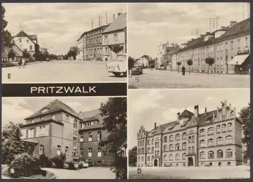 Pritzwalk, Straße des Friedens, Platz des Freidens, Krankenhaus, Polytechnische Oberschule II - 410600