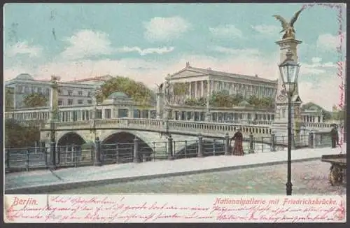 Berlin, Nationalgallerie mit Friedrichsbrücke - 410659