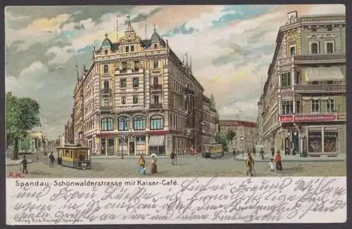 Berlin - Spandau, Schönwalderstrasse mit Kaiser-Cafe - 410801