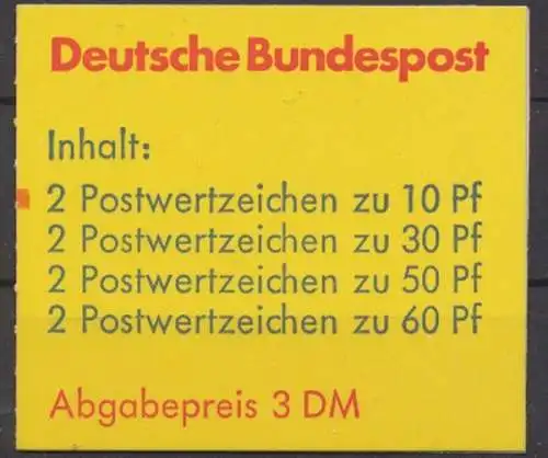 Deutschland (BRD), Michel Nr. MH 23 d mZ, postfrisch - 600141