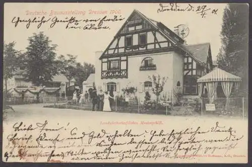 Dresden, Deutsche Bausstellung 1900, landwirtschaftliches Mustergehöft - 410991