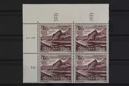 Deutsches Reich, MiNr. 736, 4er Block, Ecke li. oben, FN 1, postfrisch - 624430