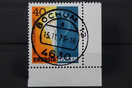 Deutschland, MiNr. 1031, Ecke re. unten, zentrisch Bochum, gestempelt - 651256