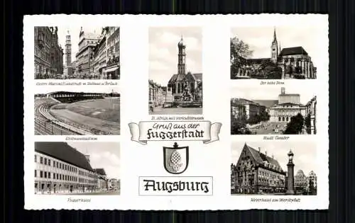 Augsburg, 7 Ansichten u.a. Fuggerhaus und Dom - 416330