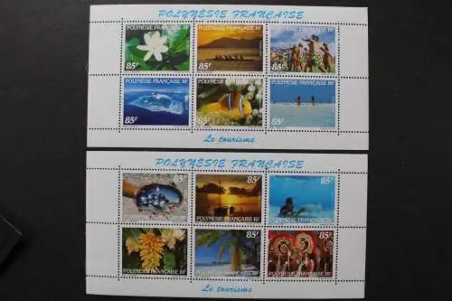 Französisch-Polynesien, MiNr. 733-744, 2 H-Blätter, postfrisch - 650735