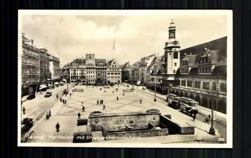 Leipzig, Marktplatz mit Untergrundmeßhalle - 416777