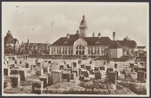 Swinemünde, Seebad, Strand am Kurhaus - 410886