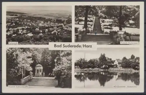 Bad Suderode/Harz, Teilansicht, Kurpark, HO-Gaststätte "Bückemühle" - 411552