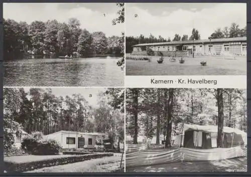 Kamern Krs. Havelberg, Kamerscher See, Betriebsferienheim VEB Minol, Bungalows, Zeltplatz - 411545