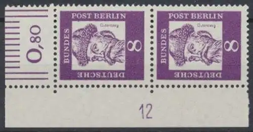 Berlin, Michel Nr. 201 Ecke li. oben, DZ 12, postfrisch / MNH - 600788