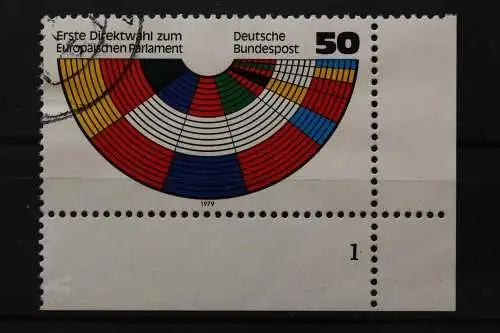 Deutschland (BRD), MiNr. 1002, Ecke rechts unten, FN 1, gestempelt - 650495