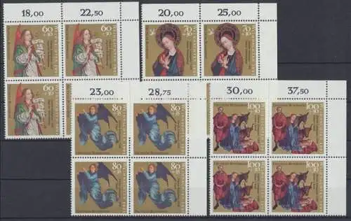 Deutschland (BRD), MiNr. 1578-1581, 4er Block, Ecke re. oben, postfrisch - 601151