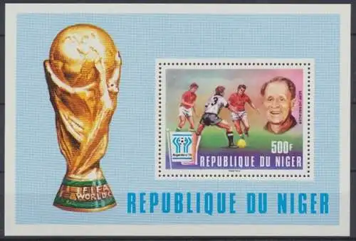 Niger, Fußball, MiNr. Block 18, postfrisch - 601114