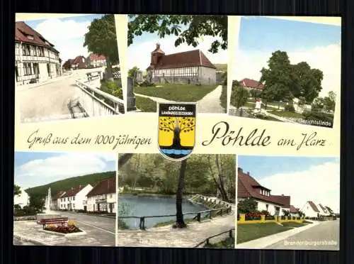 Pöhlde, am Harz, 6 Bilder Karte u. a. Rhumequelle, Wappen - 417717