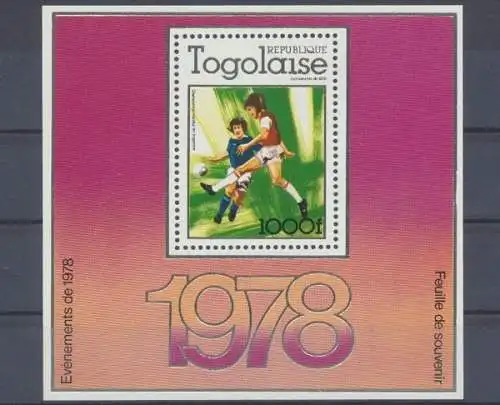 Togo, Fußball, MiNr. Bock 128 A, postfrisch - 601102