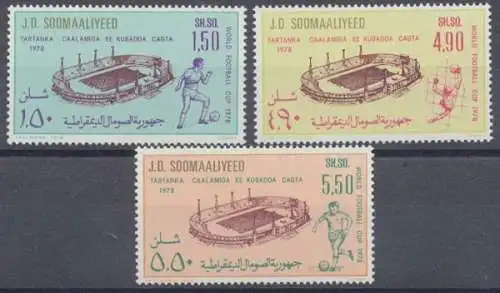 Somalia, Fußball, MiNr. 263-265, WM 1978, postfrisch - 601071