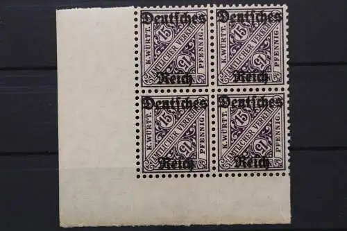 Deutsches Reich Dienst, MiNr. 59, 4er Block, Ecke li. u., postfrisch - 653158