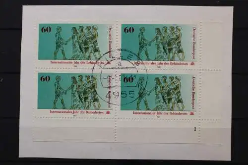 Deutschland, MiNr. 1083, 4er Block, Ecke re. unten, FN 1, Briefstück - 651328