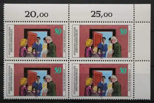 Deutschland, MiNr. 1086, Viererblock, Ecke re. oben, postfrisch - 653419