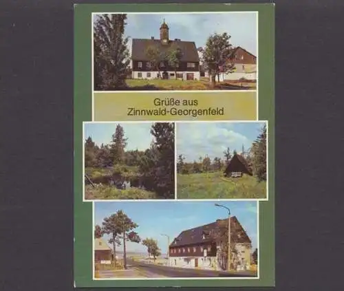 Zinnwald-Georgenfeld (Kr. Dippoldiswalde), Denkmal "Huthaus", Georgenfelder Hochmoor, HO-Gaststätte "Grenzsteinhof" - 411952