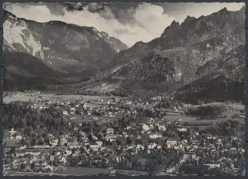 Bad Reichenhall und Bayrisch Gmain, Ortsansicht mit Untersberg und Lattengebirge - 411837