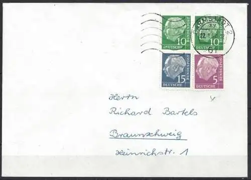 Deutschland (BRD), MiNr. 179-260 y auf 5 Versuchsbriefen, BPP Fotoattest - 690392