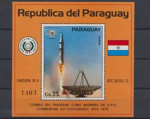 Paraguay, Michel Nr. Block 220, postfrisch / MNH - 603108