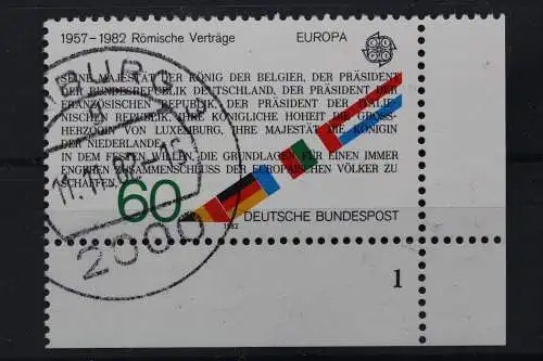 Deutschland (BRD), MiNr. 1131, Ecke rechts unten, FN 1, gestempelt - 654337