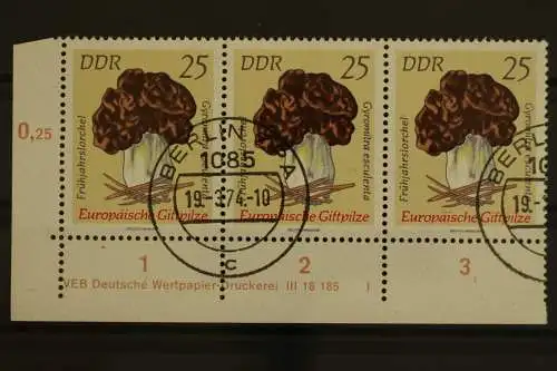 DDR, MiNr. 1937, Dreierstreifen, Ecke li. unten, DV I, gestempelt - 629430