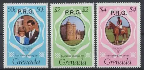 Grenada Dienstmarken, Michel Nr. 13, 16, und 18, postfrisch / MNH - 602244