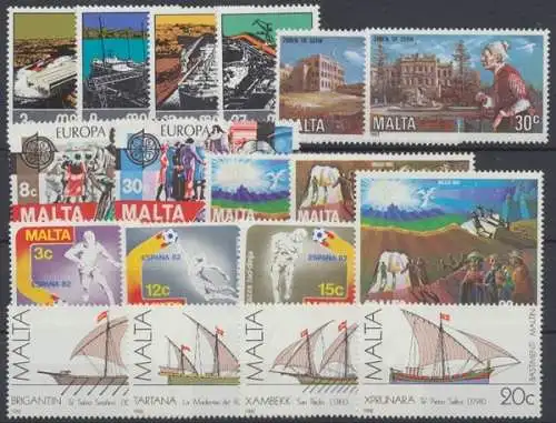 Malta, MiNr. 655-672, Jahrgang 1982, postfrisch - 603401