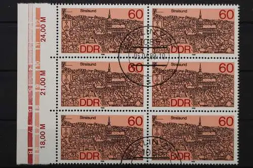 DDR, MiNr. 3164 OLF I, Sechserblock, linker Rand, EST - 653320