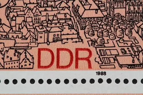 DDR, MiNr. 3164 OLF I, Sechserblock, linker Rand, EST - 653320