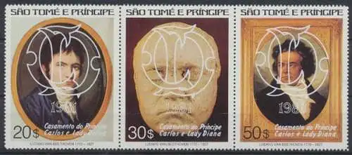 Sao Tome + Principe, Michel Nr. 700-702 a ZD, postfrisch/MNH - 604149