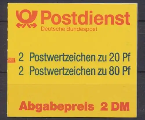 Deutschland (BRD), MiNr. MH 28 a mit Zählbalken, postfrisch - 604996