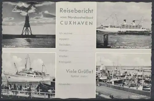 Cuxhaven, Kugelbake, Ankunft der Italia und Wappen von Hamburg - 412122