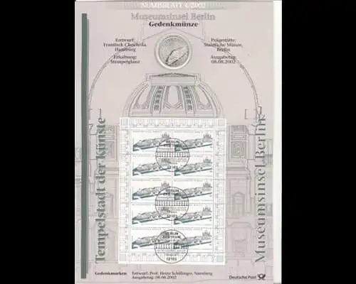 BRD, Numisblatt 4/2002, Museumsinsel Berlin - 4/2002