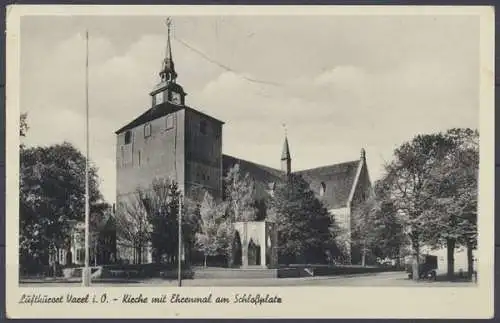 Varel i. O., Kirche mit Ehrenmal am Schloßplatz - 412376