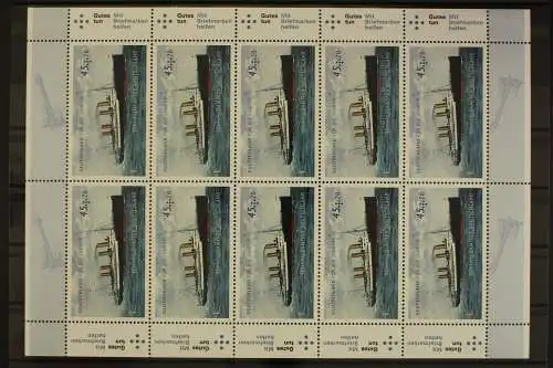 Deutschland, MiNr. 2809, Kleinbogen, Schnelldampfer, postfrisch - 631193