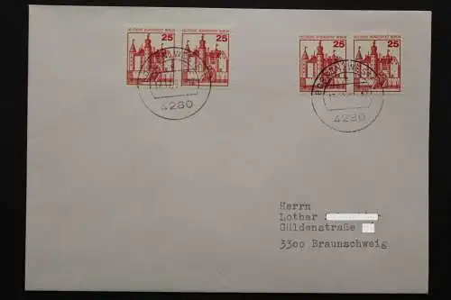 Berlin, MiNr. 587, zwei waagerechte Paare auf Brief - 511800