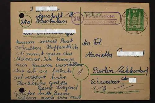 Pelzerhaken über Neustadt, Landpoststempel - 511986